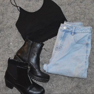 pacsun light wash mom jean